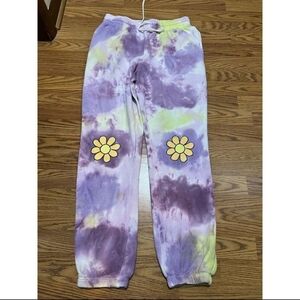 Urban Outfitters Out From Under Tie Dye Sweatpants Flower Knee Size M